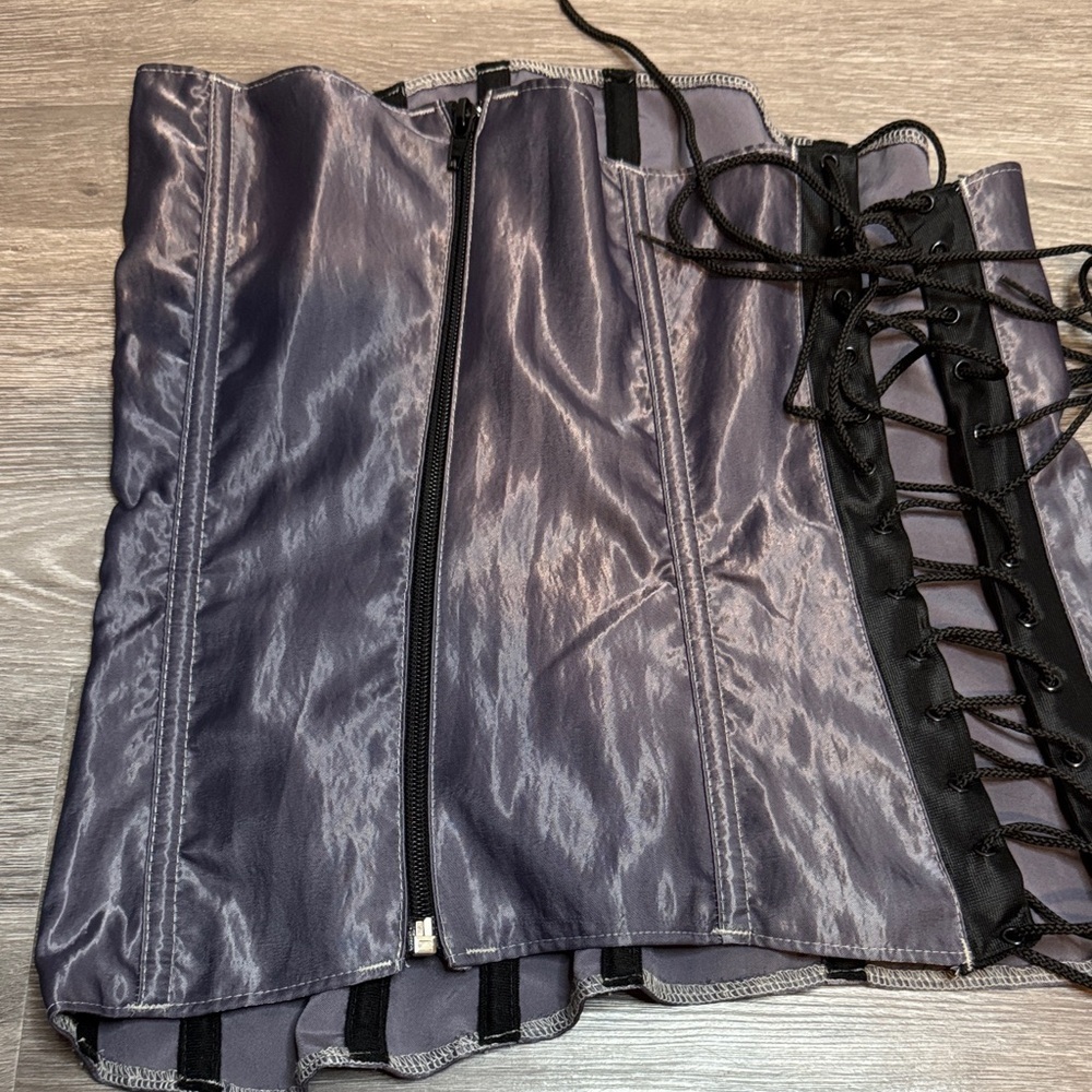 Subversive Metallic Iridescent Purple Corset - Picture 3 of 9